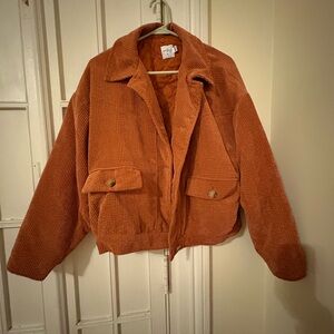 Princess Polly Rust Corduroy Utility Jacket
